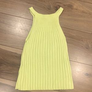 Anthropologie ribbed neon sweater tank
